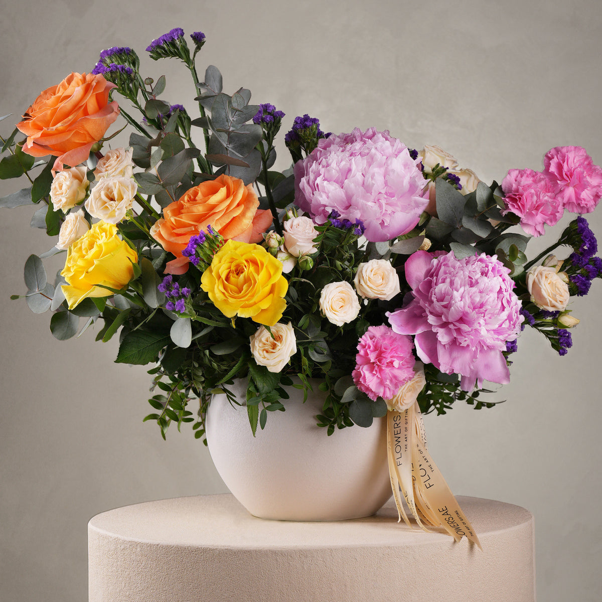 Vibrant Peony Vase