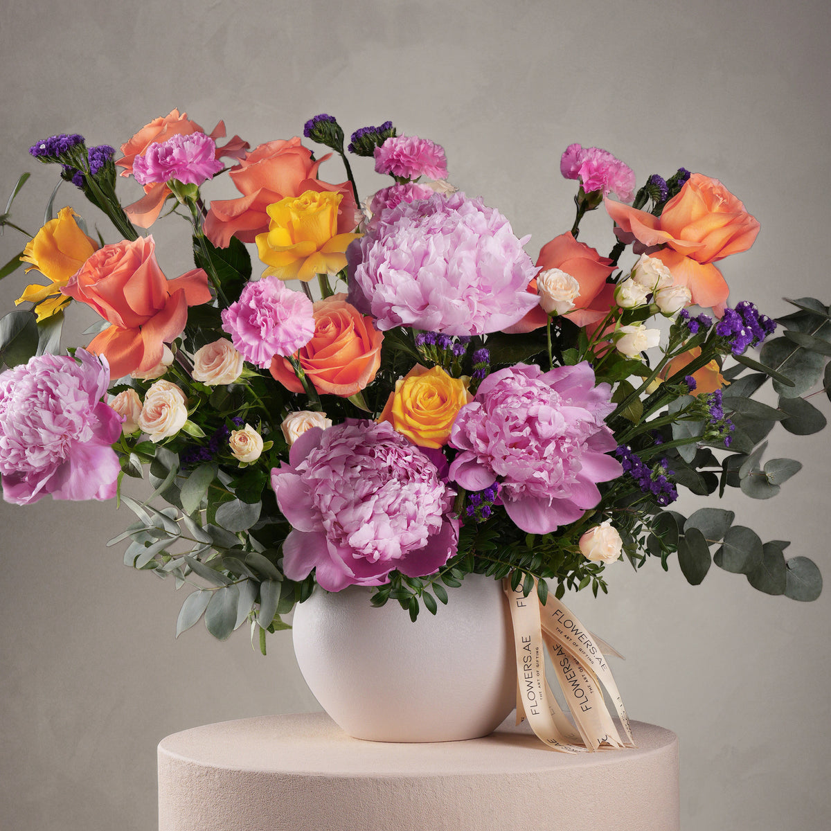 Vibrant Peony Vase
