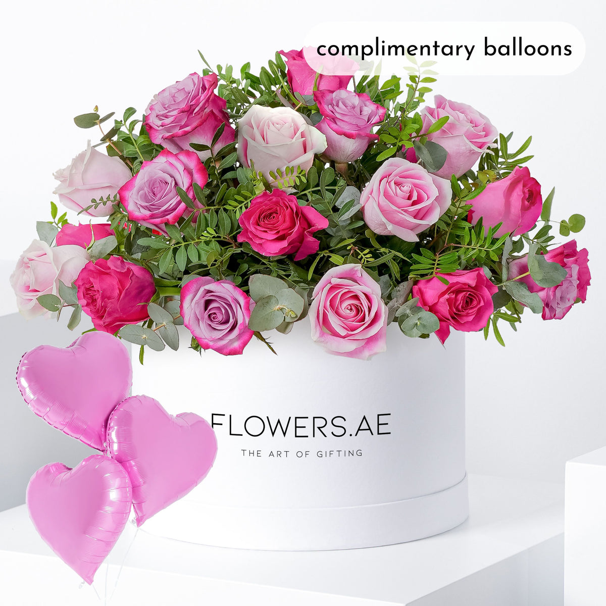 Blush Roses with greens