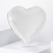 1 White Heart Balloon