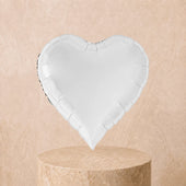 1 White Heart Balloon