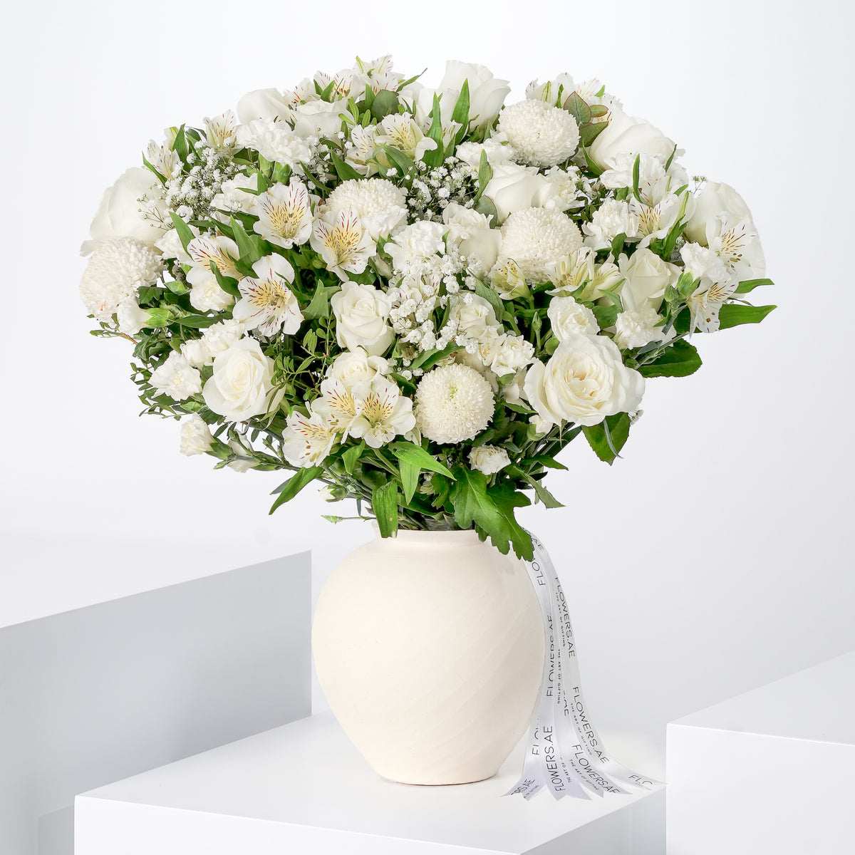 Birthday White Mist Vase
