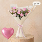 Graduation 12 Pink Roses (Gift Set)