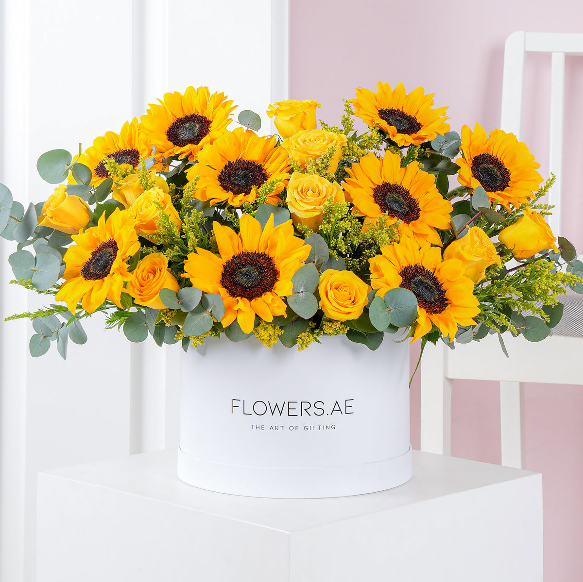 Luxury Sunflower Hatbox