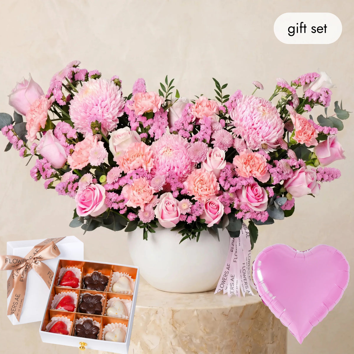 Pink Delight Vase (Welcome Back Gift Set)