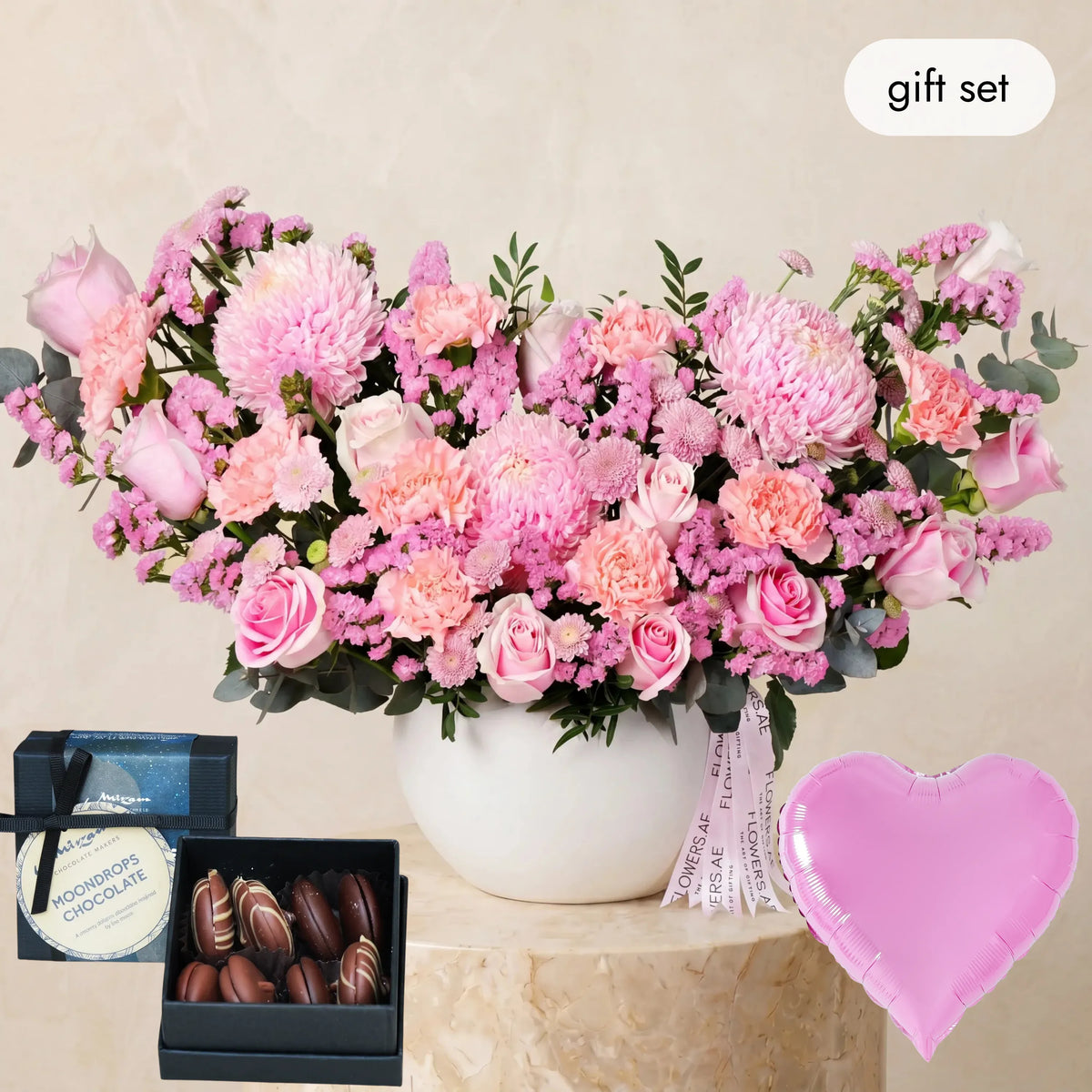 Pink Delight Vase (Welcome Back Gift Set)