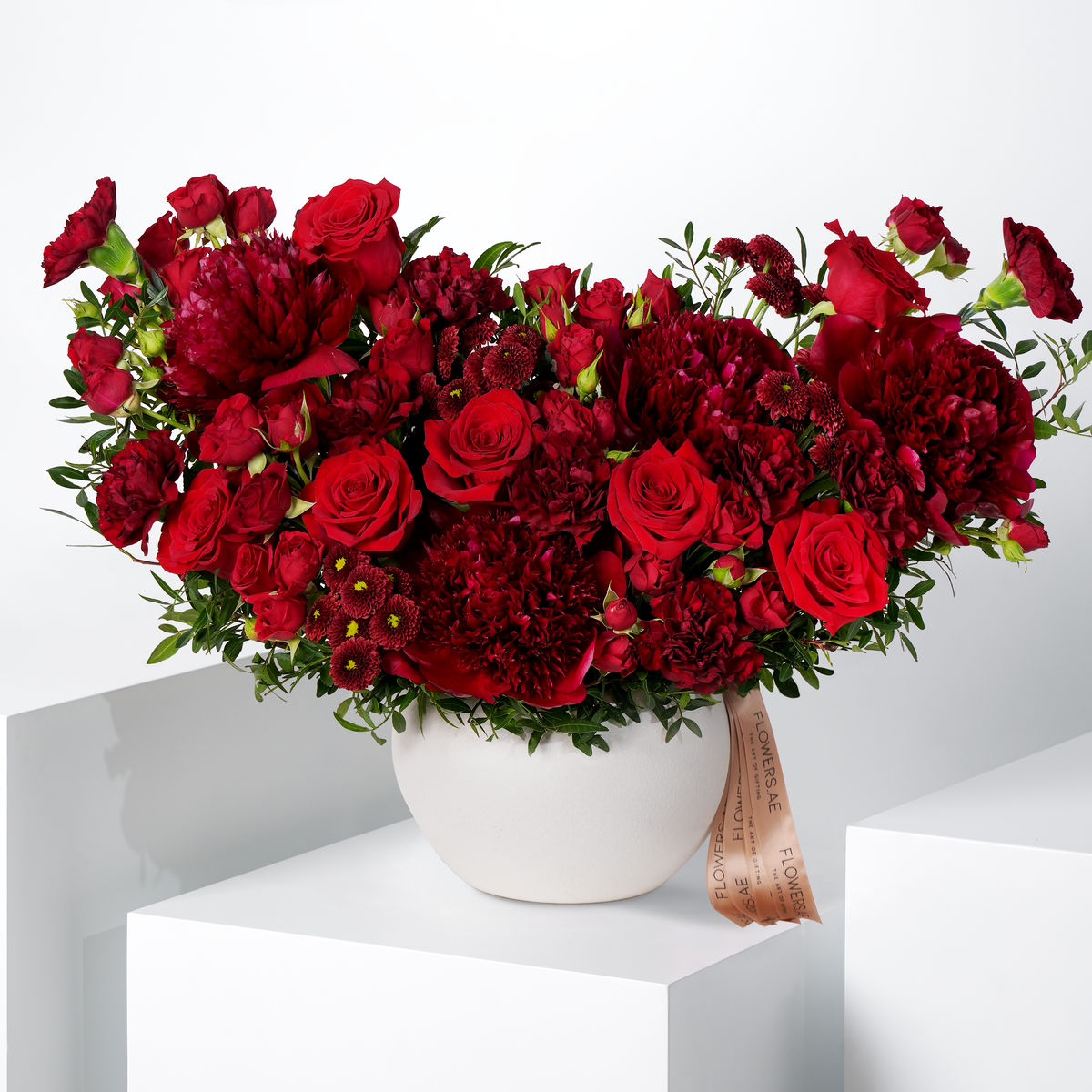Burgundy Peony Vase