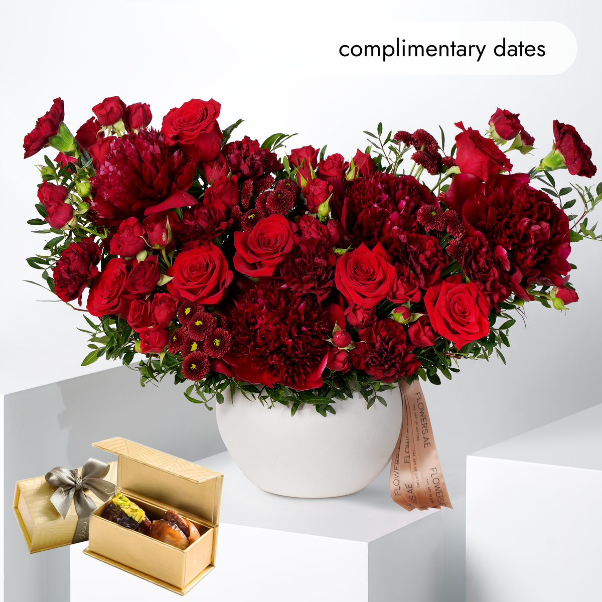 Eid Burgundy Peony Vase