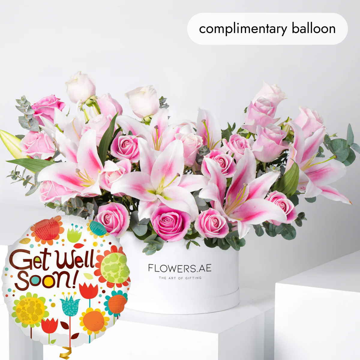 Get Well Wonderfully Pink Hatbox