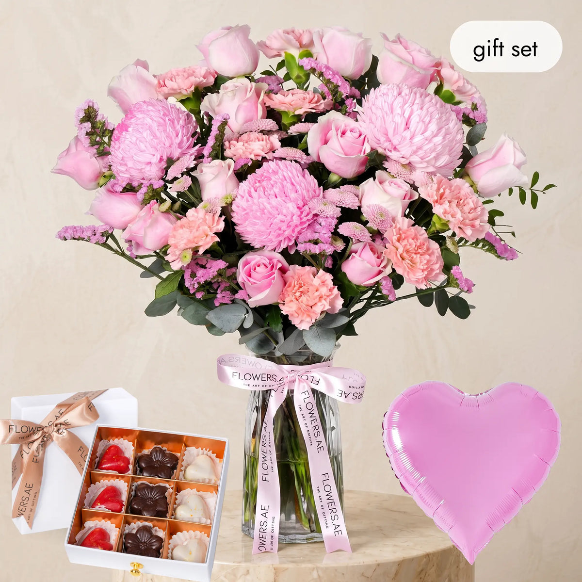 Welcome Back Pink Delight Glass Vase
