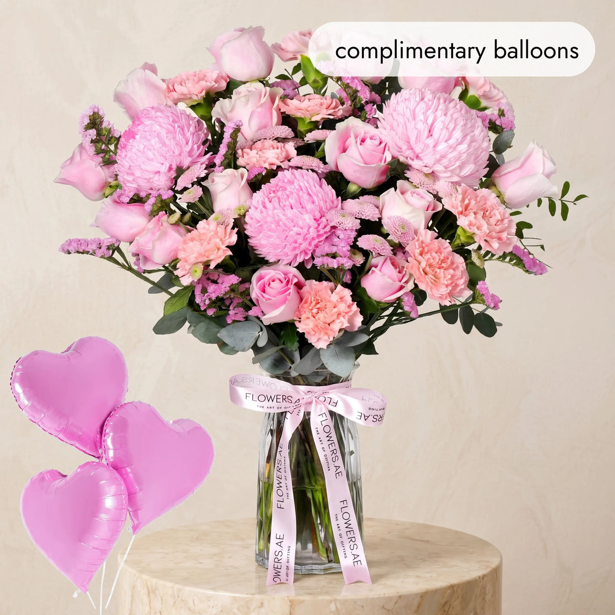 Pink Delight Glass Vase