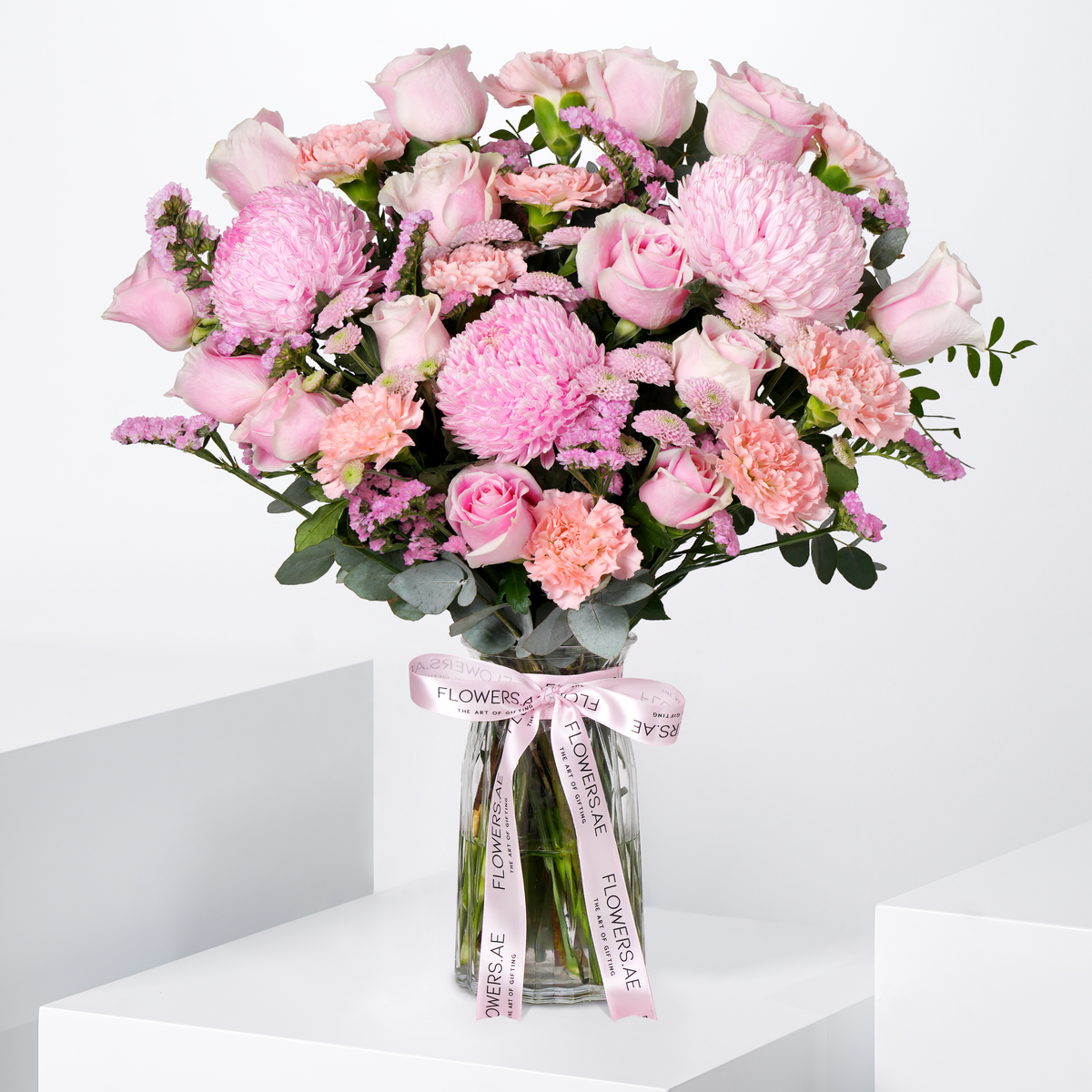 Pink Delight Glass Vase