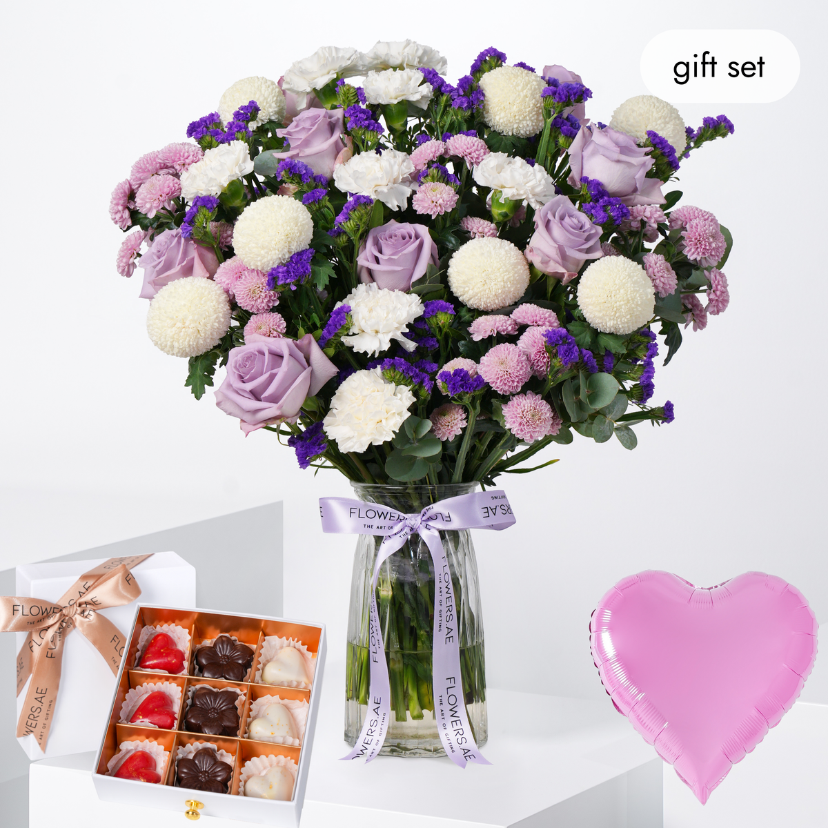 Purple Elegance Vase (Gift Set)