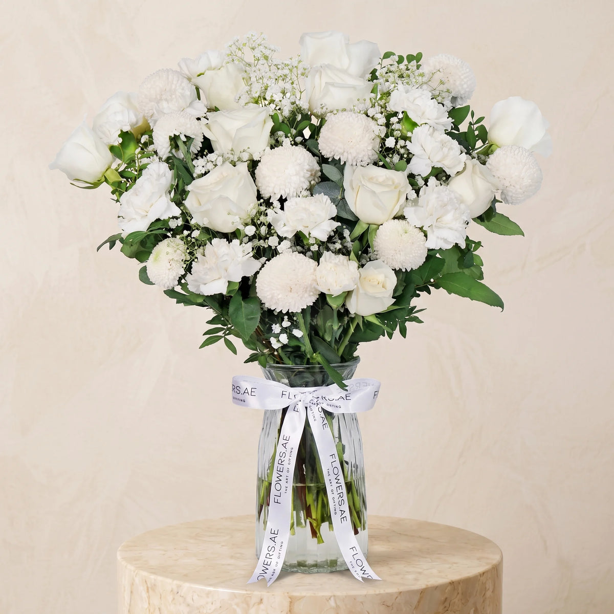 Get Well Ivory Glass Vase