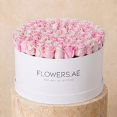 XXL Pink Roses Hatbox
