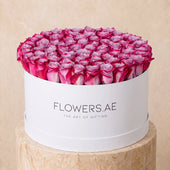 XXL Purple Roses Hatbox