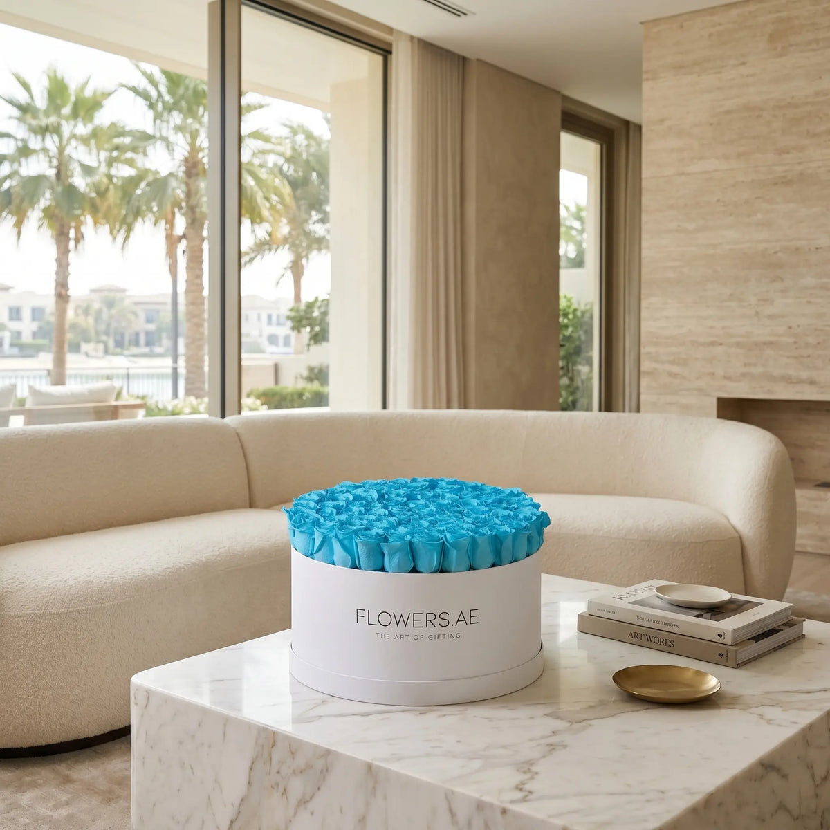 Father's Day XXL Tiffany Blue Roses Hatbox