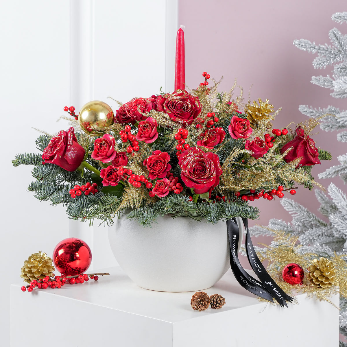 Red Christmas - Vase