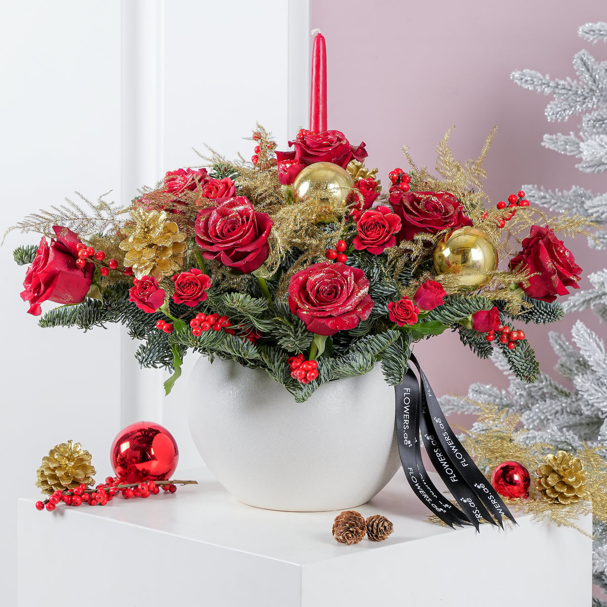 Red Christmas - Vase