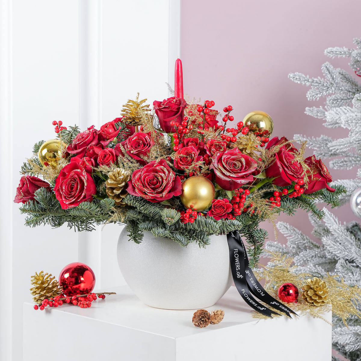 Red Christmas - Vase