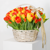 Luxury Golden Tulips Basket