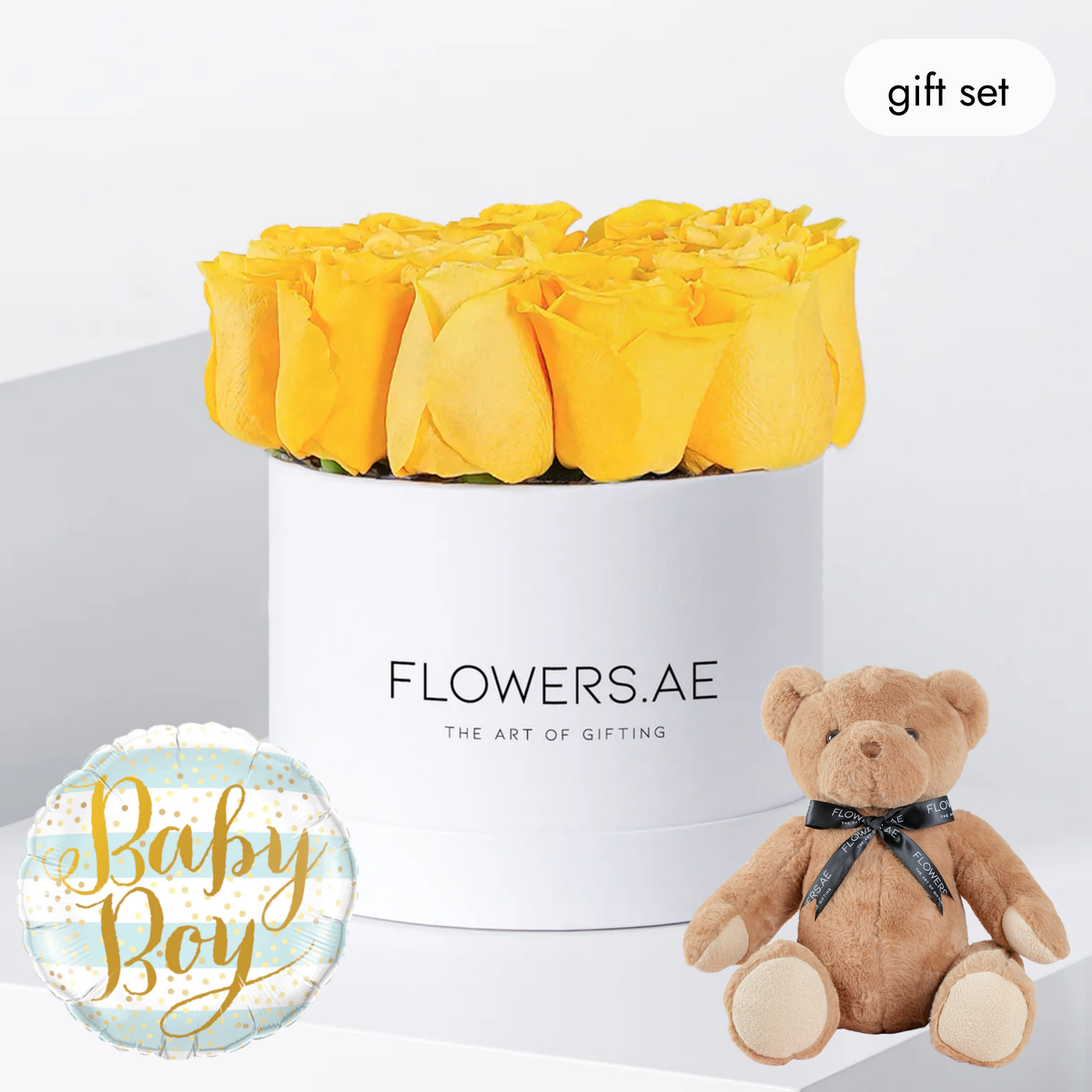 Baby Petite Yellow Roses (Gift Set)