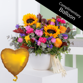 Autumn Vibrant - Vase with Complimentary Balloon
