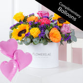 Petite Vibrant Hatbox - (Complimentary balloons)