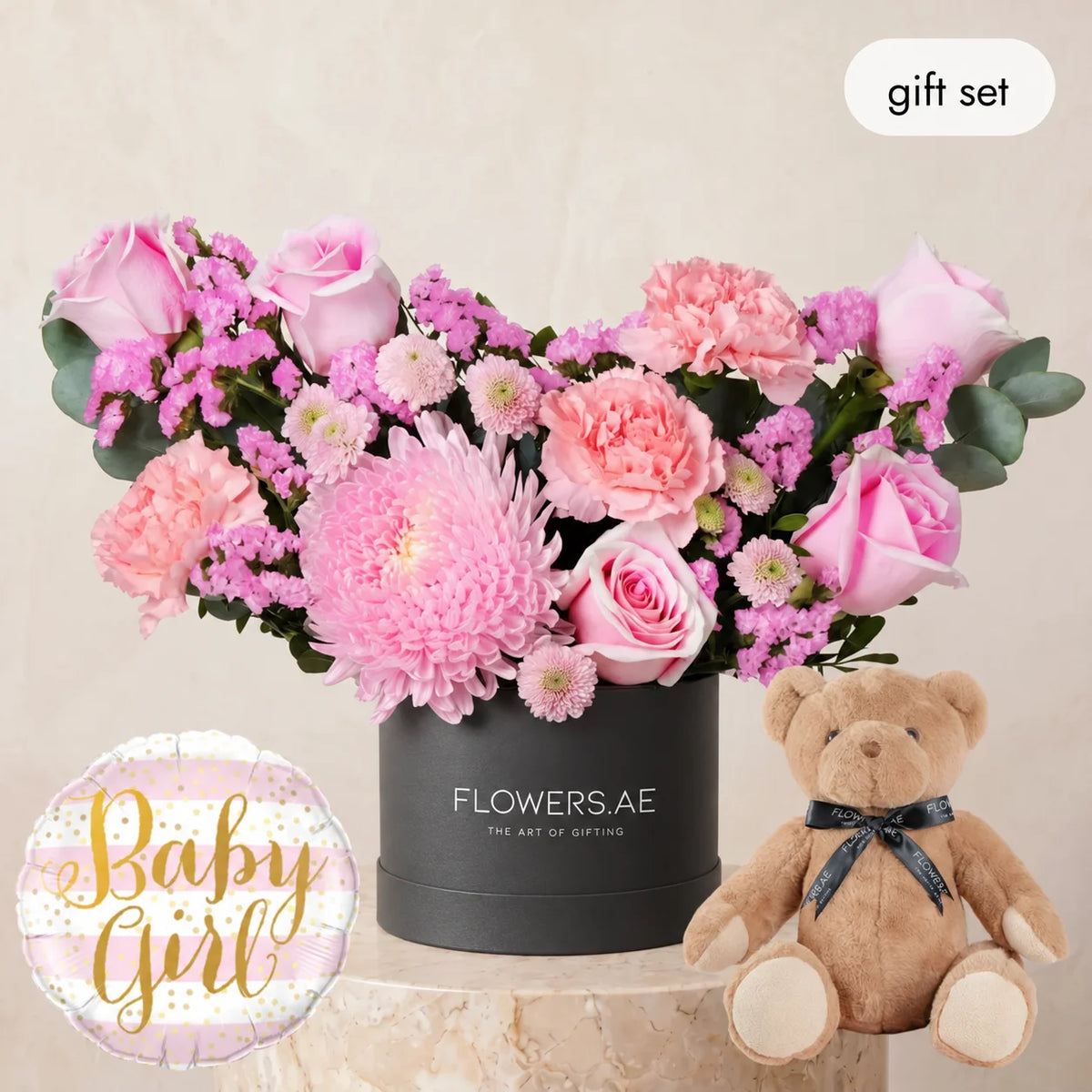 Baby Petite Pink Delight Hatbox (Gift Set)