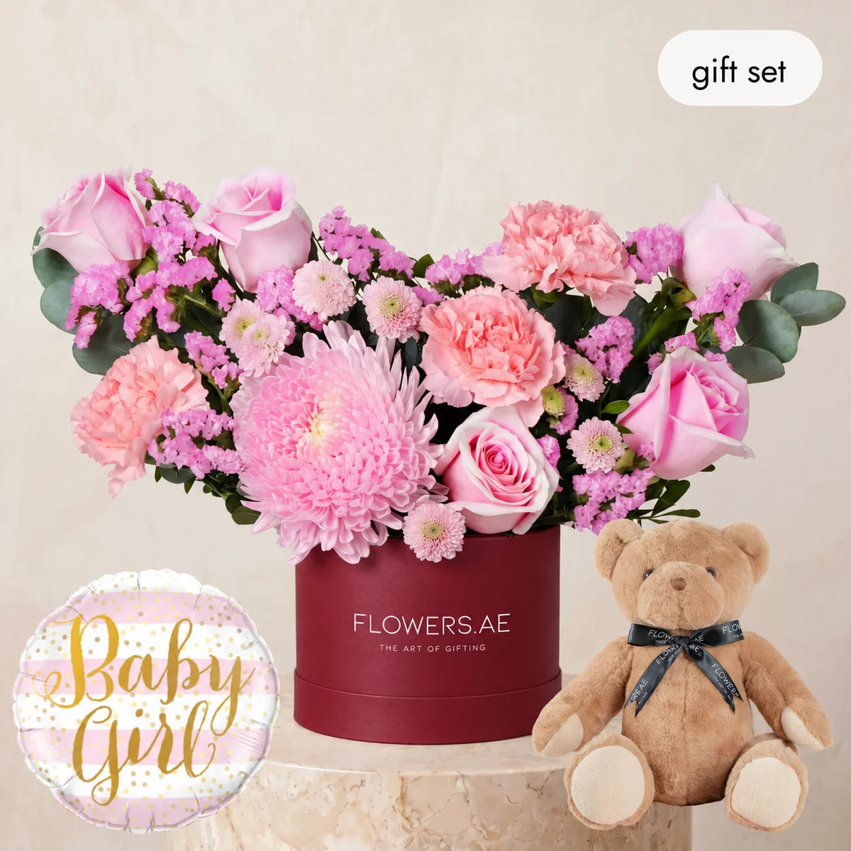 Baby Petite Pink Delight Hatbox (Gift Set)