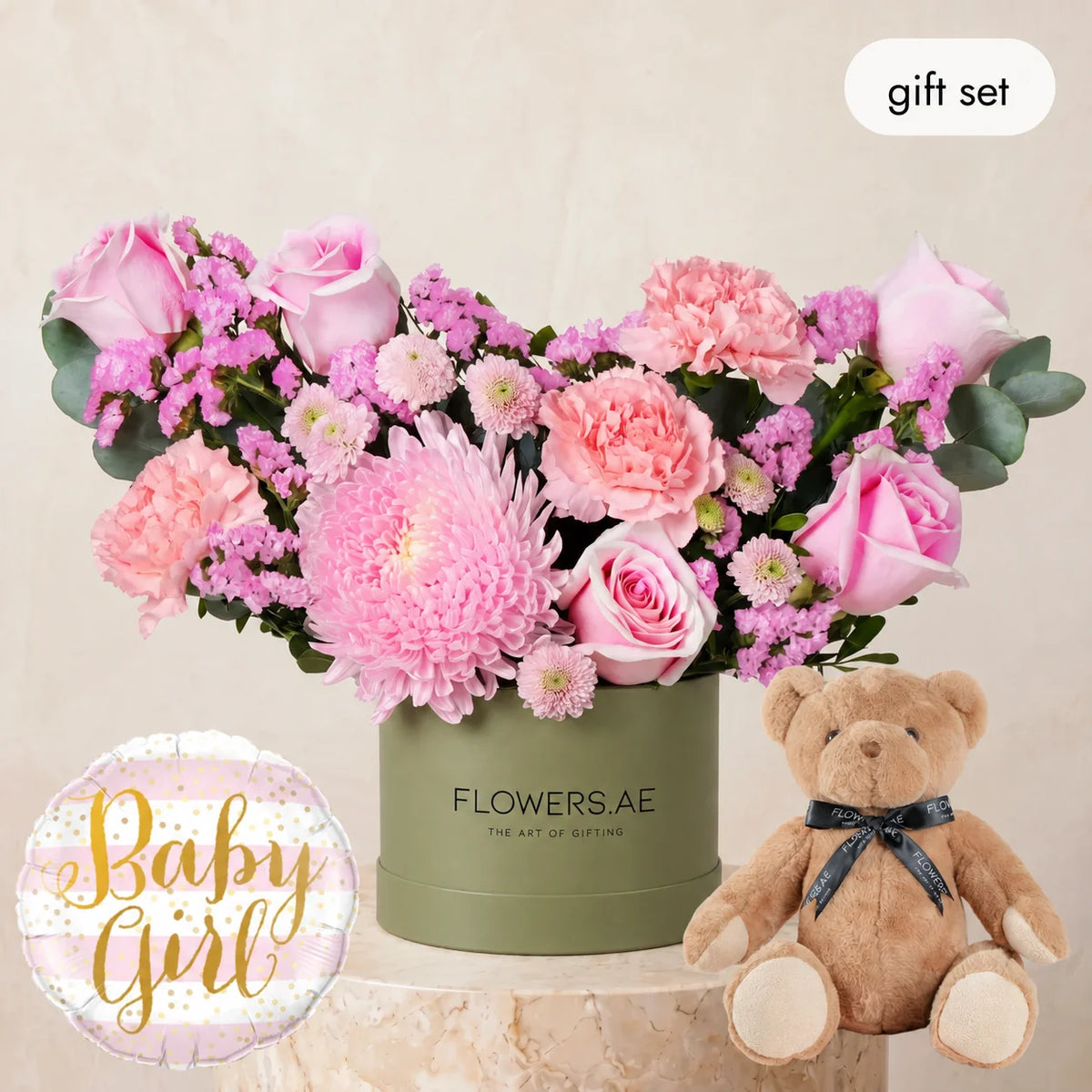 Baby Petite Pink Delight Hatbox (Gift Set)