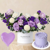 Birthday Petite Lilac Hatbox (Cake Gift Set)