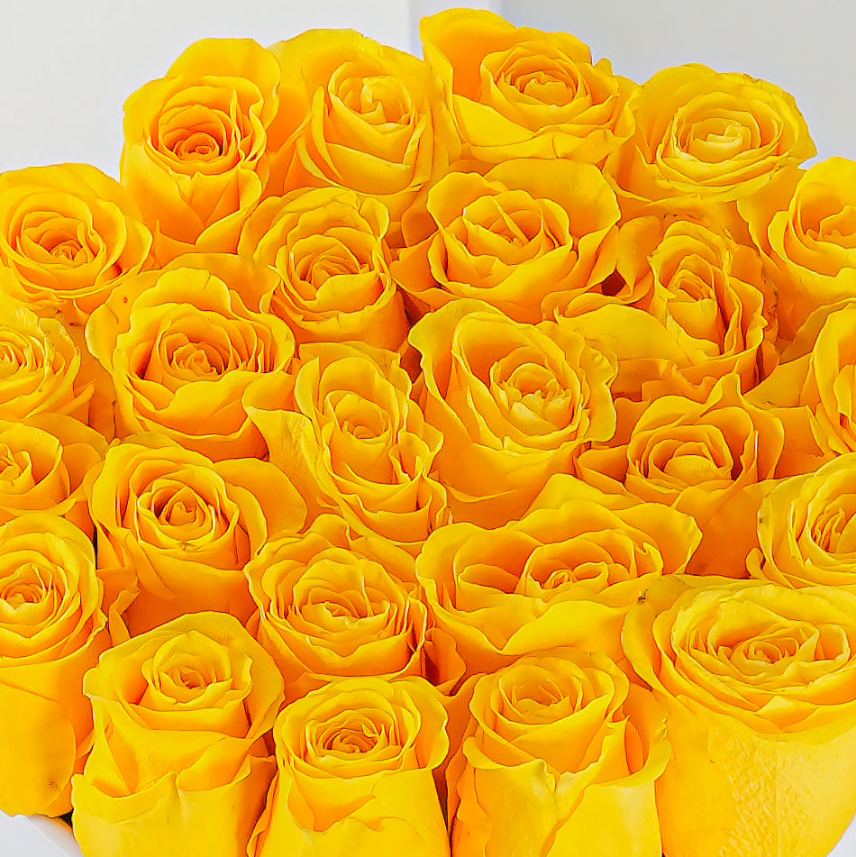 Yellow Roses - Hatbox