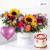 Birthday Petite Vibrant Hatbox (Cake Gift Set)