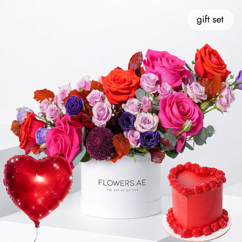 Birthday Petite Velvet Hatbox (Cake Gift Set)