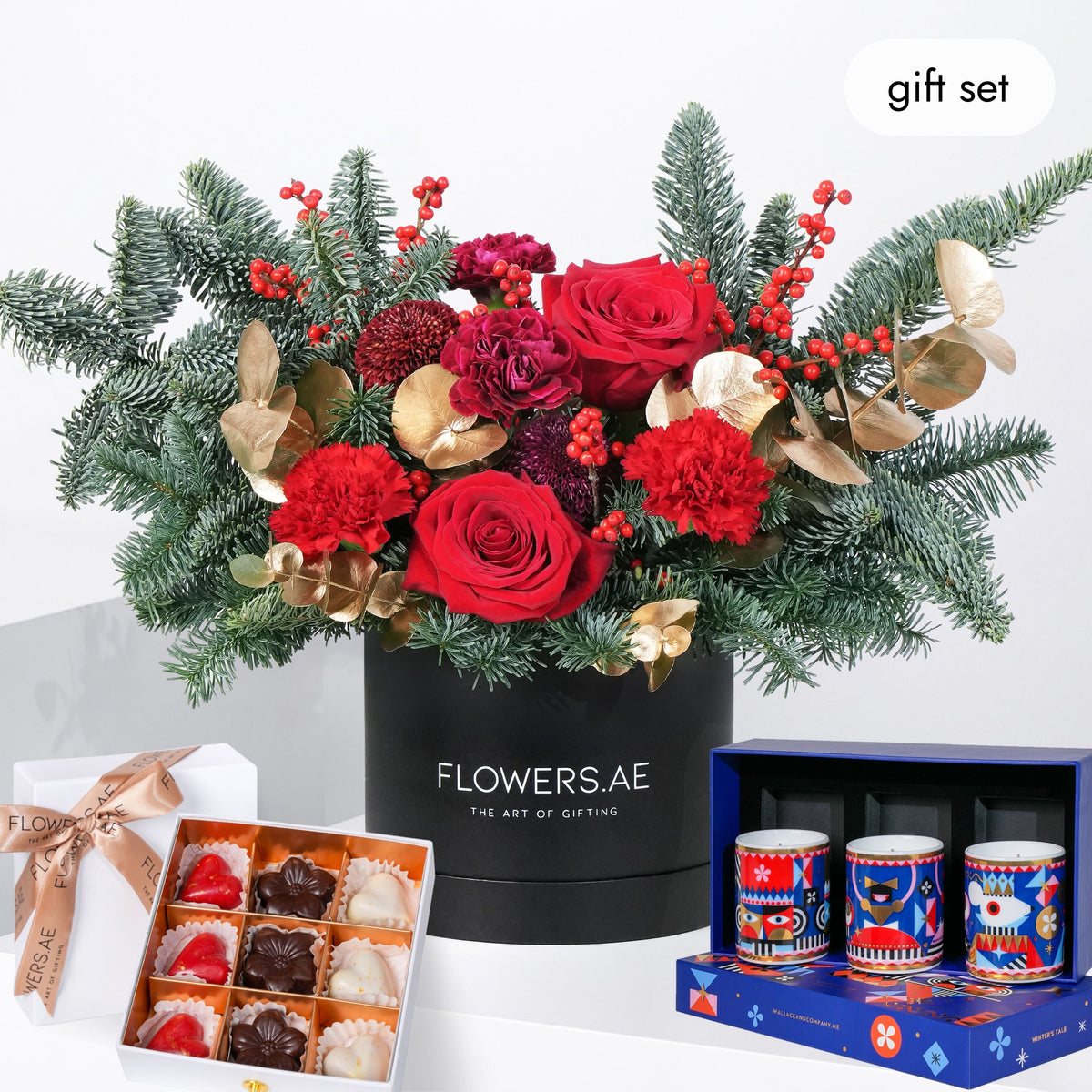 Petite Festive Berry Hatbox (Gift Set)
