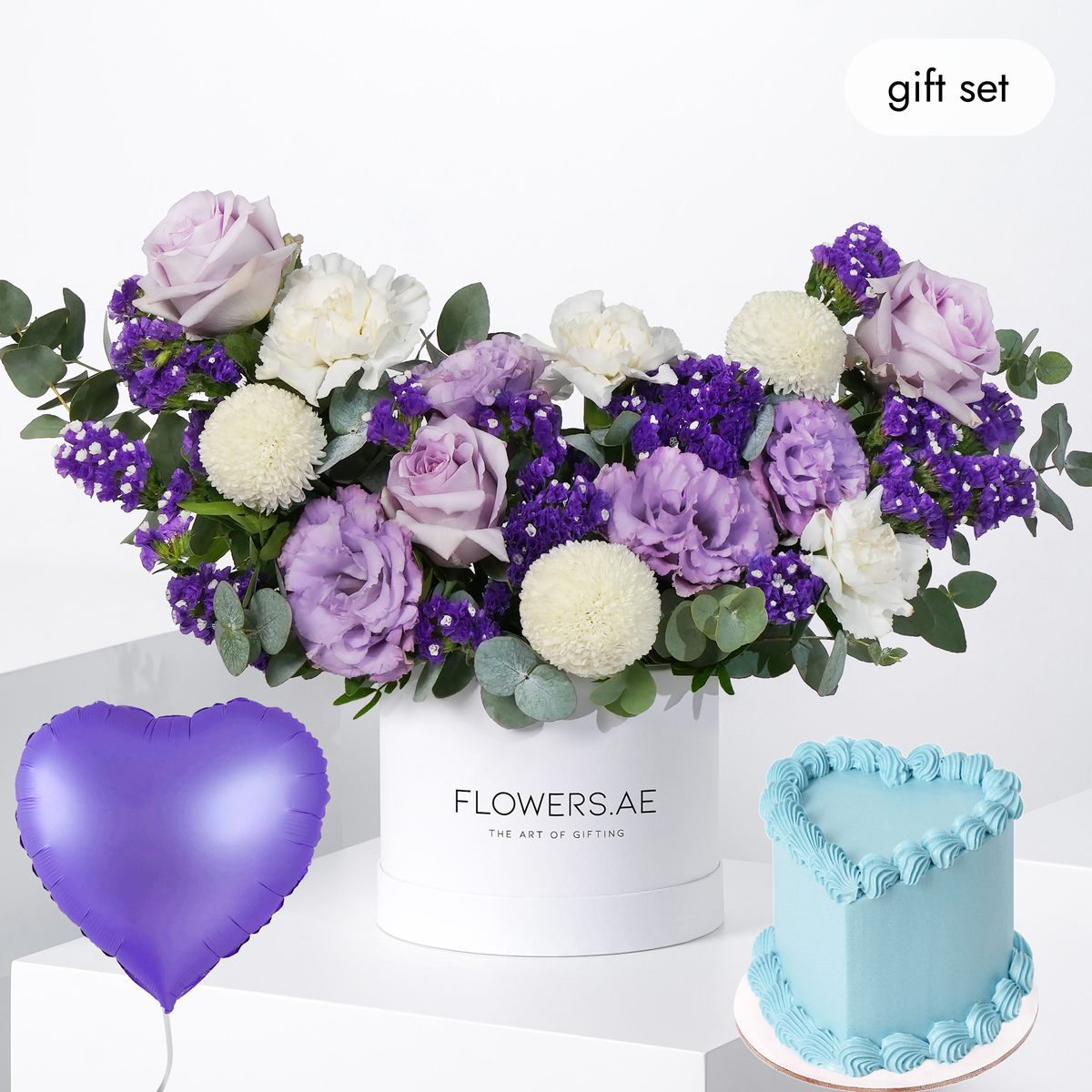 Petite Lilac Hatbox (Cake Gift Set)