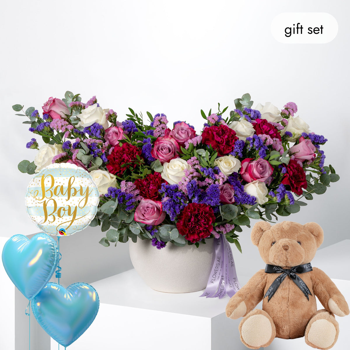 Baby Lavender Floral  Vase (Gift Set)