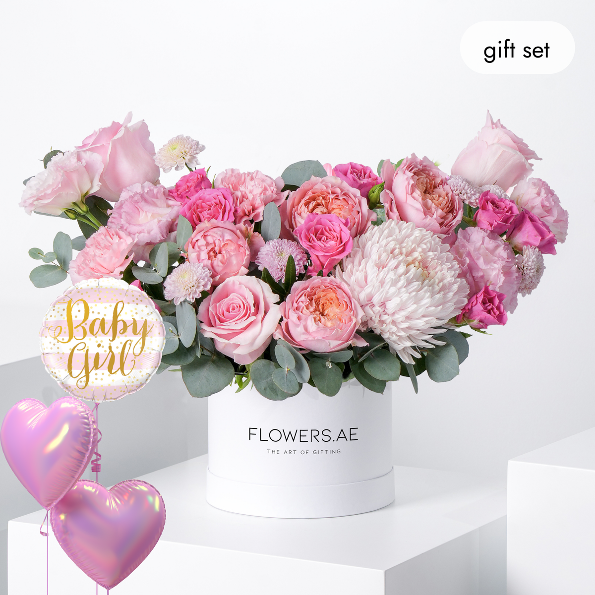 Baby Petite Pink Delight Hatbox (Gift Set)