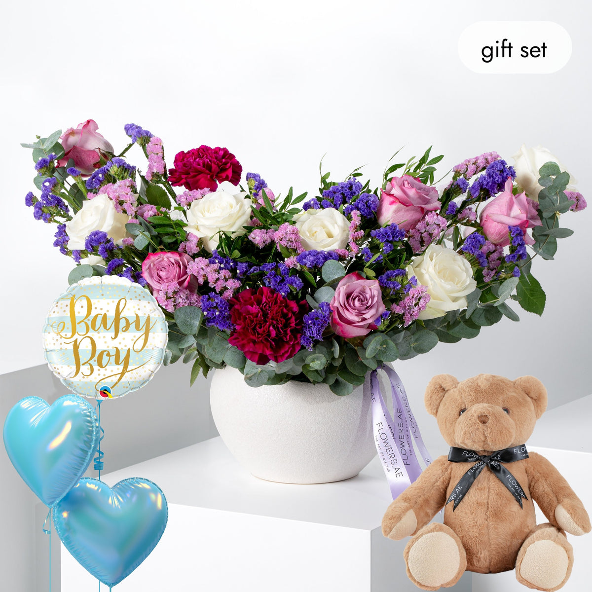 Baby Lavender Floral  Vase (Gift Set)