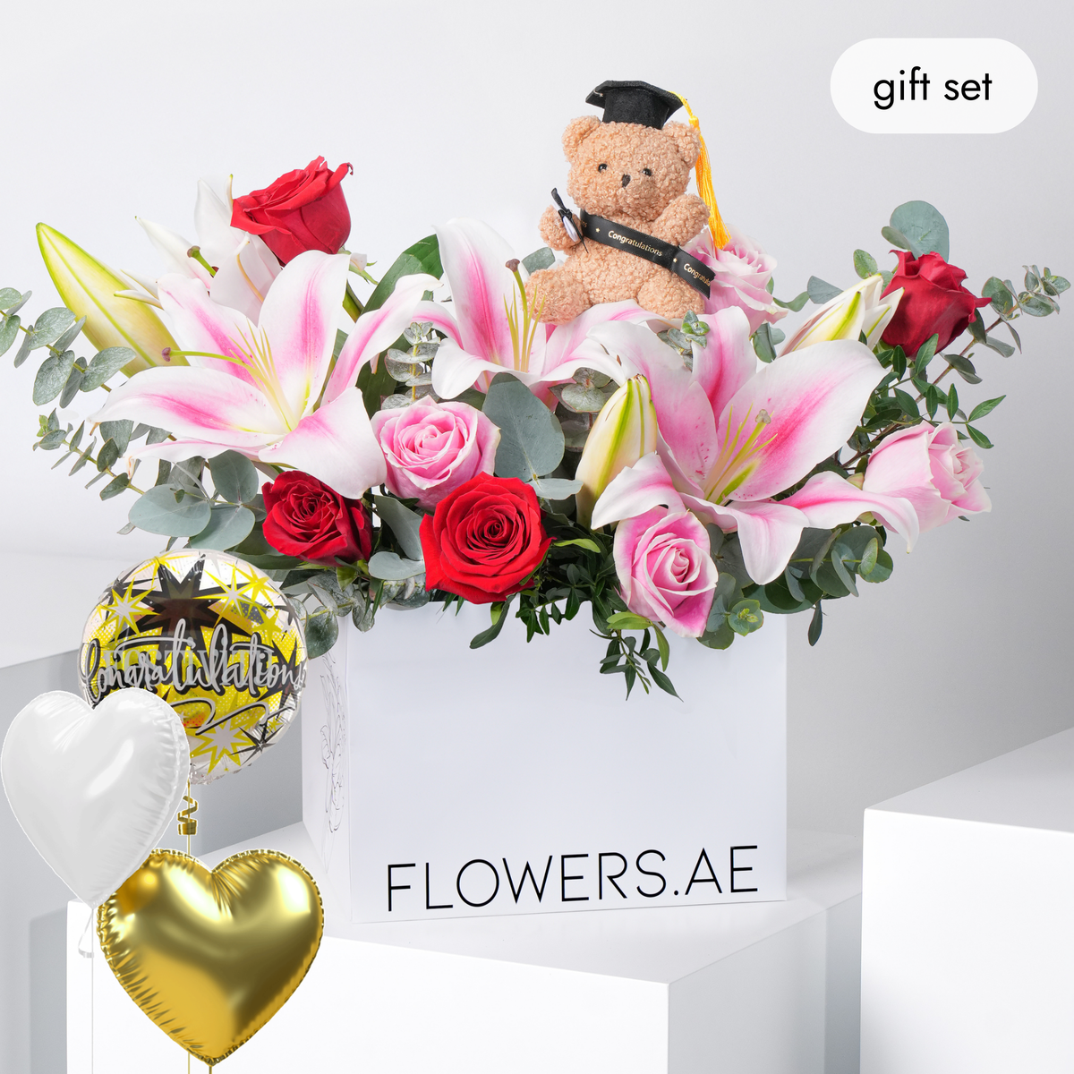 Congratulations Wonderfully Pink Hatbox (Gift Set)
