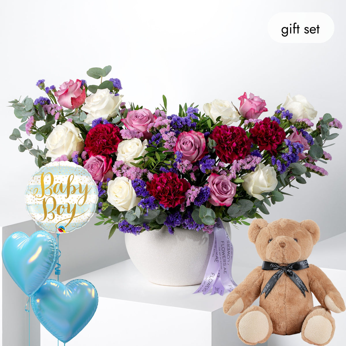 Baby Lavender Floral  Vase (Gift Set)