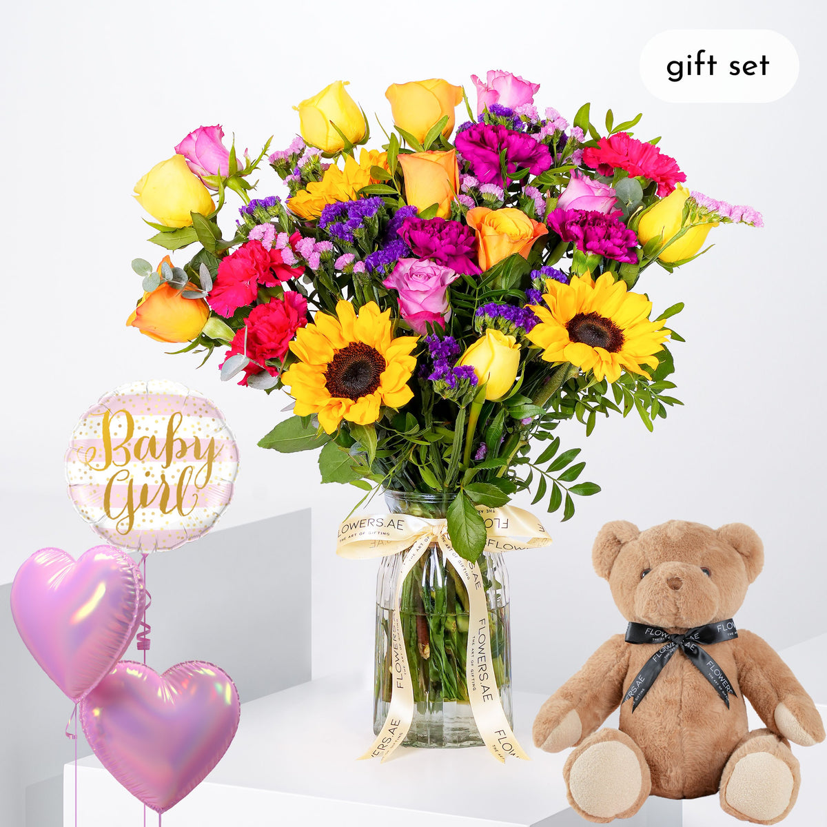 Baby Vibrant Glass Vase (Gift Set)