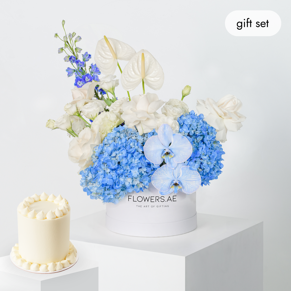Elegant Blues Hatbox (Gift Set)