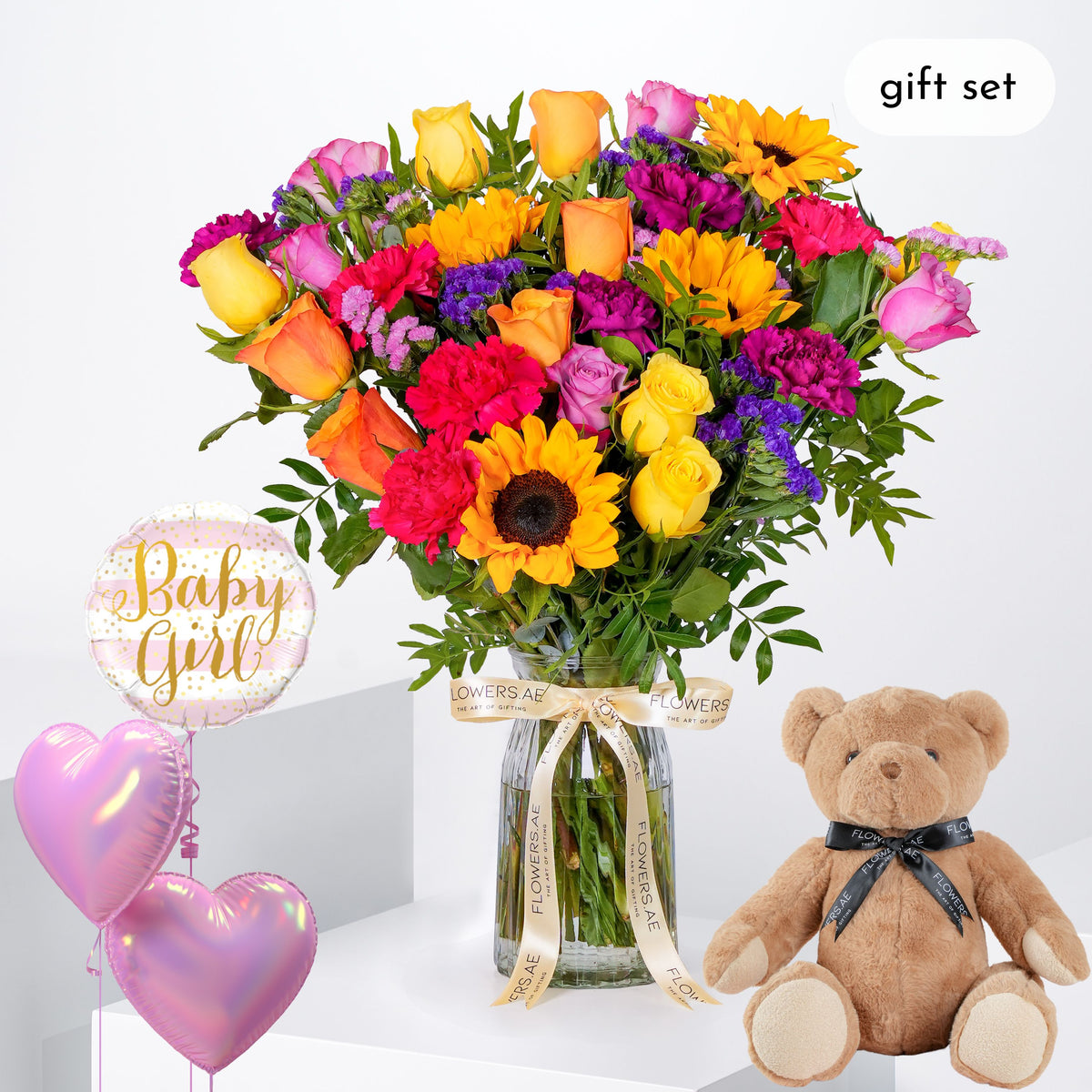 Baby Vibrant Glass Vase (Gift Set)