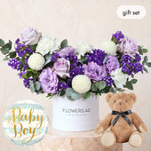 Baby Petite Lilac Hatbox (Gift Set)