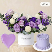 Birthday Petite Lilac Hatbox (Cake Gift Set)