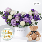 Baby Petite Lilac Hatbox (Gift Set)