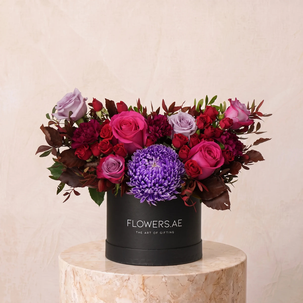 Petite Plum Velvet Hatbox