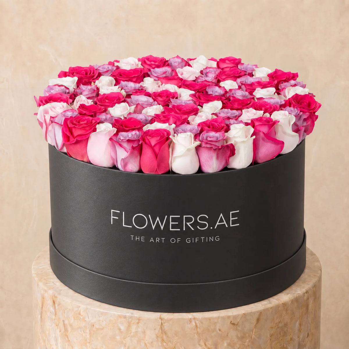 XXL Blush Roses Hatbox
